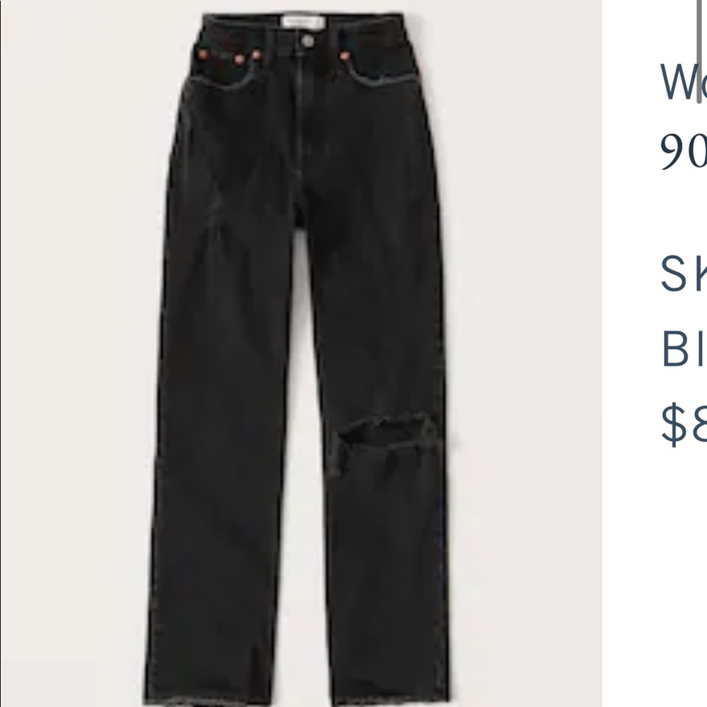 Abercrombie 90s Ultra High Rise Straight Jeans